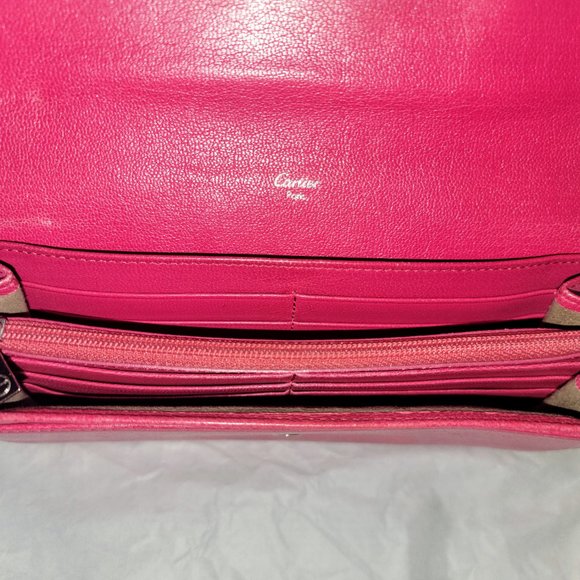 π RARE PINK CARTIER LONG WALLET LOVE COLLECTION - Picture 8 of 15